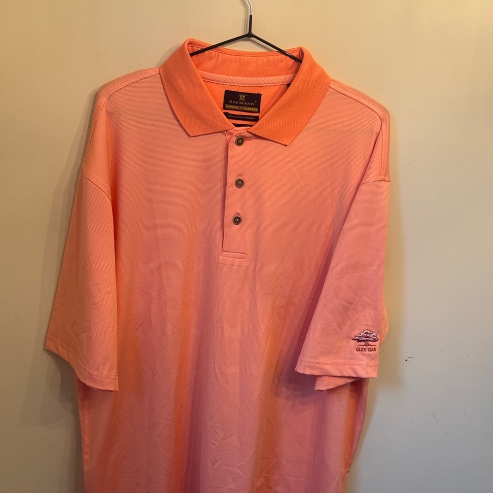 Sakmann Golf Polo Salmon colored (light orangeish)